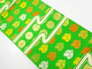 アンティーク　ヱ霞に鴛鴦模様織り出し袋帯（材料）